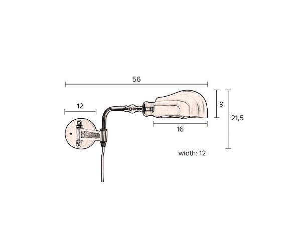 Lily wall lamp